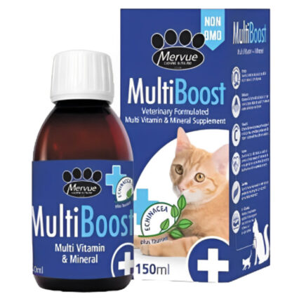 Mervue Multiboost Multivitamin & Mineral Supplements for Cats, 150 ml