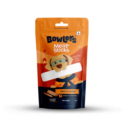 Bowlers Meat Sticks Dog Treats | Meat Flavor, 75g