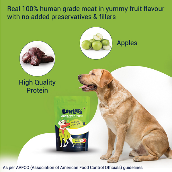 Bowlers Apple Jerky Dog Treats | Apple Appeal, 70g - Image 2