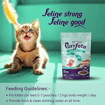 Purrfecto Wet Kitten Food with Ocean Platter in Jelly, 80g (Pack of 48) - Image 5