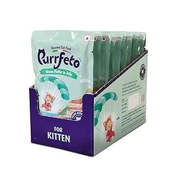 Purrfecto Wet Kitten Food with Ocean Platter in Jelly, 80g (Pack of 48) - Image 2