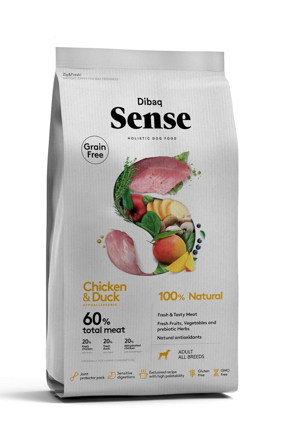Dibaq Sense Chicken & Duck 60% Total Meat Dog Food
