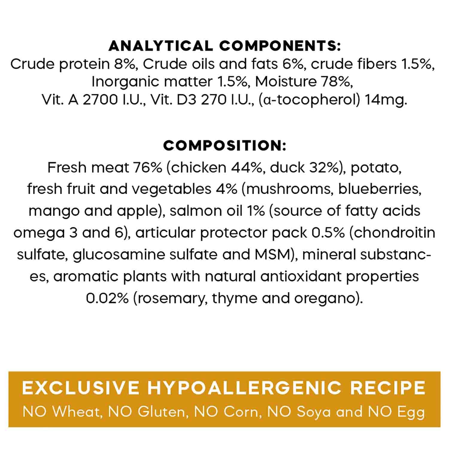 Dibaq Sense Chicken & Duck with Mushrooms & Mango Adult Wet Dog Food, 380g - Image 3