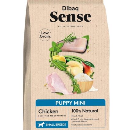 Dibaq Sense Low Grain Puppy Mini Food with Fresh Chicken Dog Food, 2kg