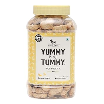 HUFT Yummy In My Tummy Banana & Oats Vegetarian Dog Biscuits 320gm (Pack of 2)