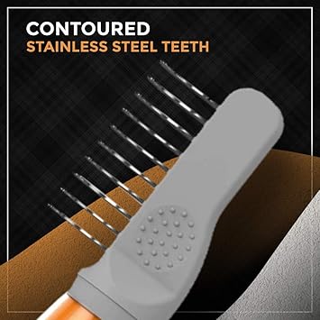 Wahl Soft Grip Dematter, Grey Orange, Medium - Image 4