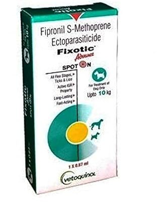 Vetoquinol Fixotic Advance Spot On 0.67ml for Dogs Upto 10kg (Pack of 2)