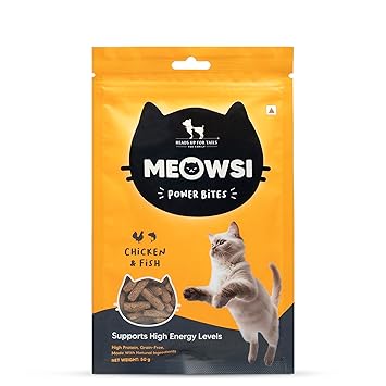 HUFT Meowsi Chicken & Fish Power Bites Cat Treats, 50g