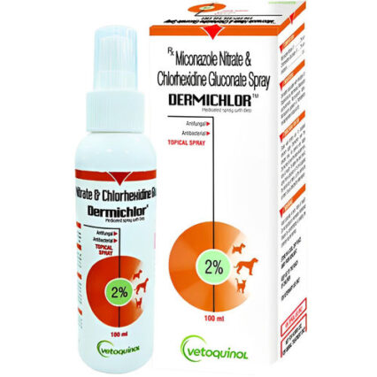 Vetoquinol Dermichlor Spray for Dogs and Cats, 100ml