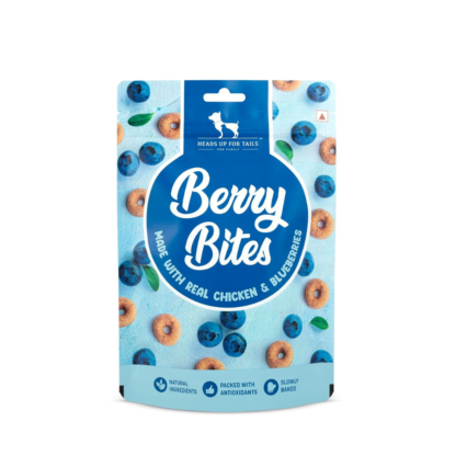 HUFT Berry Bites Chicken & Blueberry Treats For Dogs, 140 g