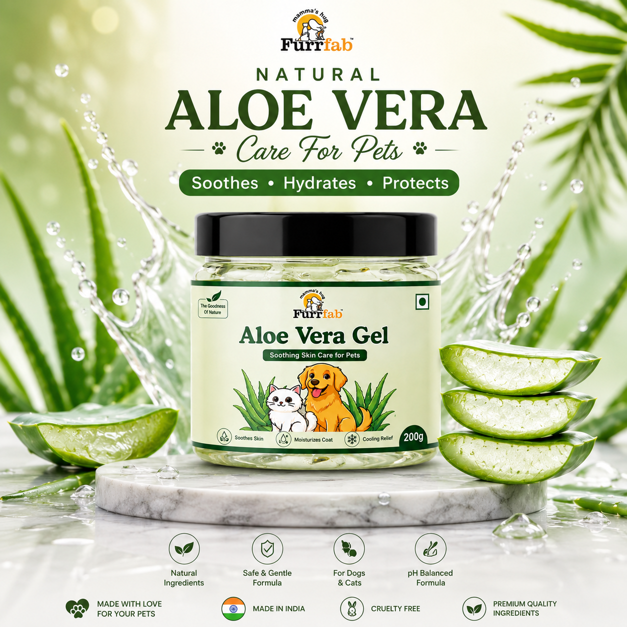 Furrfab Aloe Vera Gel for Dogs & Cats – 200g - Image 3