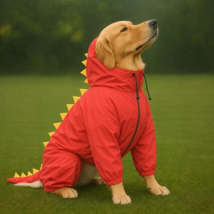 Furrfab Dyno Raincoat- Red