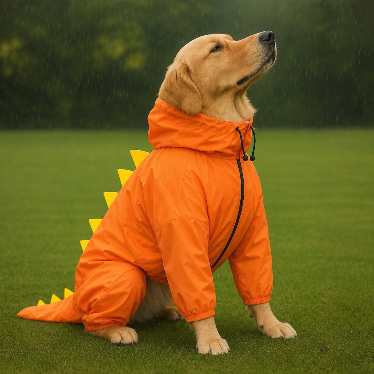Furrfab Dyno Raincoat- Orange